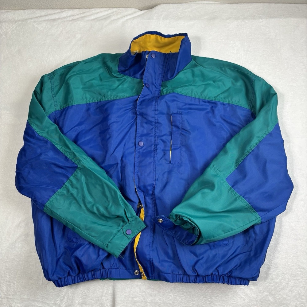 Members Only Practical Navigator Marine Works Blue Full Zip Jacket‎ Men's 2XL